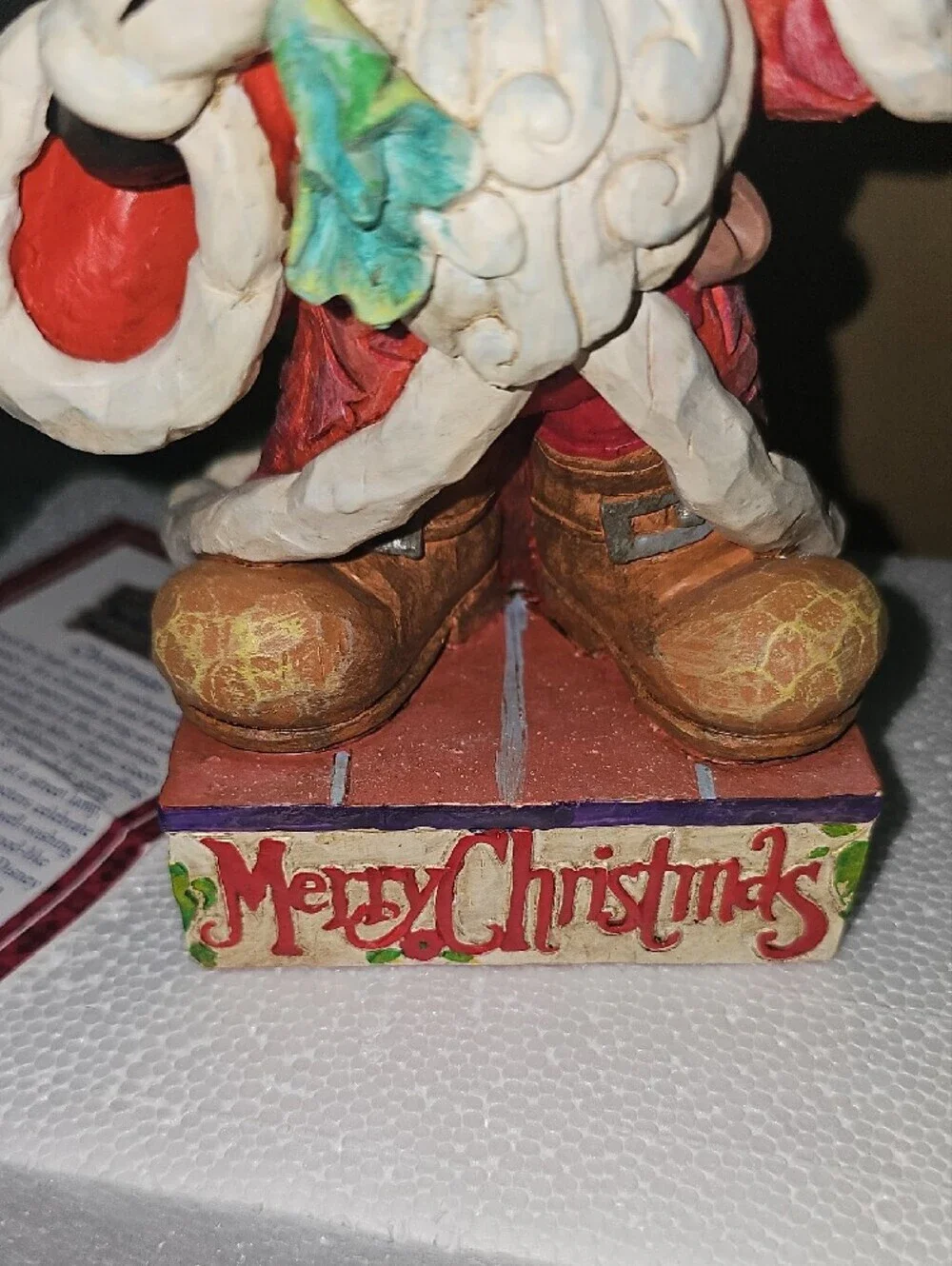 Jim Shore Old Street Mickey Mouse Santa Figurine - Red, White, Gold, Black
